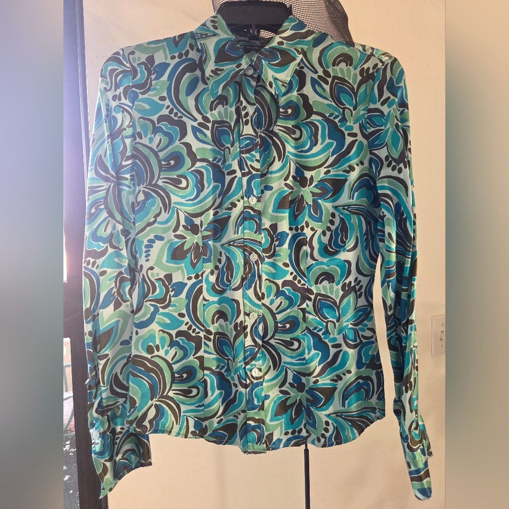 Silk Seventies Blouse Button Down